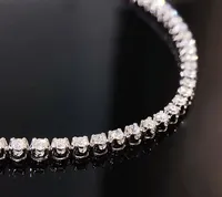 Collier tennis en or 9K 14K 18K avec diamants de laboratoire CVD, bijoux fins pour femme, cadeau élégant pour anniversaire