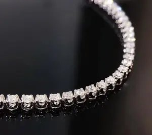 Collar de tenis de oro 9K 14K 18K con diamantes cultivados en laboratorio, gargantilla de diamantes CVD, joyería fina para mujer, elegante regalo de aniversario al por mayor - Product Image 5