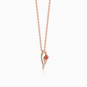 Blissful Shine Diamond Pendant en Rose Gold Elegante Charm Collar - Product Image 1