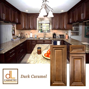 USA kho cổ rắn gỗ lớn lên bảng điều khiển phong cách tủ bếp Modular cơ sở tường tủ với DTC mềm đóng phụ kiện - Product Image 3