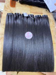 Chaud paquet de cheveux vierges bruts, cheveux vietnamiens crus, cheveux en vrac raides, vente en gros de paquets de cheveux vierges adaptés à la cuticule brute, fournisseurs - Product Image 6