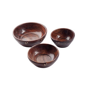 Handmade Wooden Serving <b>Bowl</b> In Round Shape for Kitchenware Tabletop Multipurpose Food & <b>Snacks</b> Serving <b>Bowls</b> - Product Image 3