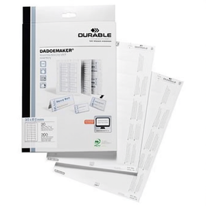 DURABLE Badgemaker Insert <b>Sign</b> 65 X 30 mm White Cardboard 360pcs/Pack Accessory for Badges & Holders - Product Image 2