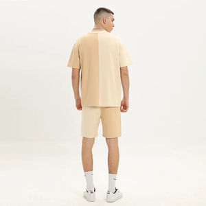 เสื้อเชิ้ตลำลองสำหรับวิ่งออกกำลังกายสำหรับผู้ชายชุดสั้นระบายอากาศทางการแขนสั้นสำหรับฤดูร้อนออกแบบโลโก้ได้ตามต้องการ - Product Image 3