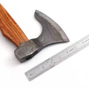 Venta al por mayor personalizado de calidad superior OEM/ODM servicio hecho a mano de acero de Damasco Tomahawk hacha caza al aire libre hacha multiusos - Product Image 4
