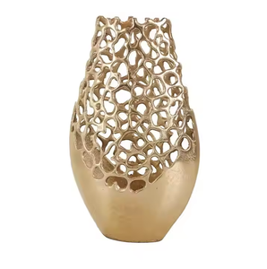 Vase à fleurs en métal d'approvisionnement d'usine en gros pour la décoration de table à la maison d'hôtel Pot de fleur par décor Impex - Product Image 4