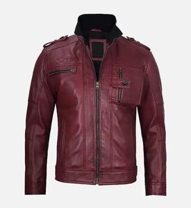 Venta al por mayor paquistaní Chaquetas de cuero Fabricante Cinturón Lado Casual Chaqueta de cuero para los hombres Nueva Moto Oem Diseño Chaquetas - Product Image 5