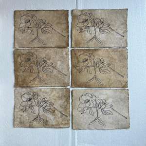 ผ้าขี้ริ้วผ้าฝ้ายทำด้วยมือแบบเก่าพิมพ์ลายบนหน้าจอผ้าไหมสั่งพิเศษตามสั่ง - Product Image 5