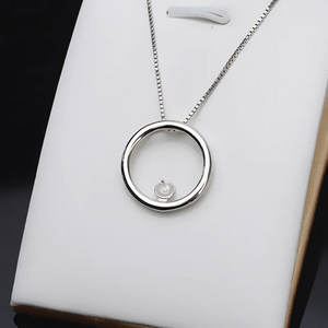 Pendentif rond en chalcédoine aqua vintage plaqué argent et or, perle d'eau de mer, fait à la main, serti de 5 mm, pour femmes - Product Image 4