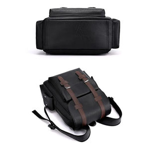Latest Style New Quality Korean Version Of Large Capacity <b>Backpack</b> Soft PU <b>Leather</b> Waterproof Wearable <b>Men</b> Laptop <b>Backpack</b> Bag - Product Image 4