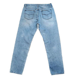 Pantalones Vaqueros Personalizados de Alta Calidad para Hombre, Corte Recto, Color Azul, Diseño Personalizado con Efecto Desgastado por el Sol - Product Image 4