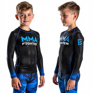 Custom Rash Guard MMA Brazilian jiu jitsu Camiseta de entrenamiento de manga larga Anti UV Sublimado Jiu Jitsu Kimono de Jiu Jitsu - Product Image 3