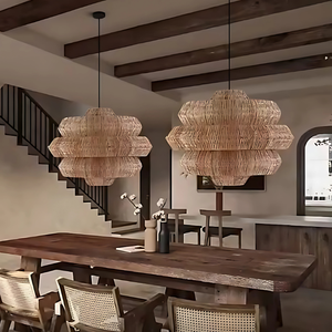 Abat-jour en bambou, rotin tressé, fait à la main, couvre-lampes, forme personnalisée, écologique, décoration d'hôtel, provenant d'un fabricant vietnamien - Product Image 5