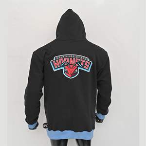 Diseño libre Puff impresión Sudadera con capucha logotipo personalizado Streetwear transpirable Vintage francés Terry bordado de gran tamaño Full Zip up Hoodies - Product Image 4