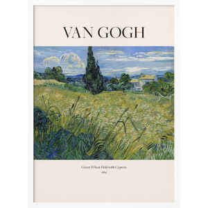 Campo de trigo verde de estilo moderno con impresión de Cypress 1889 de Van Gogh - Product Image 6