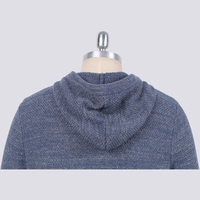 Sweat à capuche personnalisable pour homme en mélange de laine mérinos, imprimé floqué, doublure respirante, anti-boulochage, écologique, manches longues