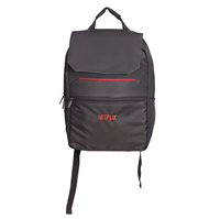 Sac à dos Netflix de qualité supérieure avec compartiment intérieur pour ordinateur portable à texture carbone et fermeture éclair frontale supplémentaire