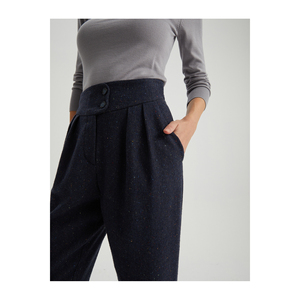YUN KARISIM Pileli Pantolon Pantalon confortable pour femme - Product Image 6