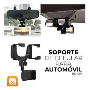Support de téléphone portable pour rétroviseur de voiture 360° - Couleurs assorties - Product Image 2