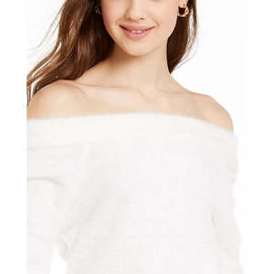 Maglione da donna Almost Famous con spalle scoperte, taglia grande, bianco, in maglia - Product Image 2