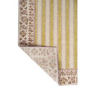 Alfombras de Lana Anudadas a Mano Erbe, Rayas Rojas y Naranjas, para Sala de Estar, Dormitorio, Pasillo, Diseño Rectangular de 9x12, para Adolescentes-GS-7311 - Product Image 5