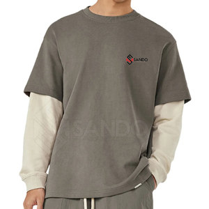 เสื้อยืดผู้ชายผ้าฝ้ายสองชั้นดีไซน์ตามสั่งสไตล์100% ยอดนิยม - Product Image 3