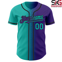 Maillot de baseball personnalisé à rayures fines |   Uniforme d'équipe de sublimation |   Vêtements de sport personnalisés avec nom et numéro