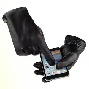 Gants d'hiver en cuir coupe-vent personnalisables avec isolation thermique Mitaines de qualité pour l'extérieur par temps froid Logo tendance - Product Image 5