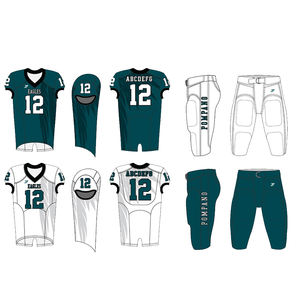 Conjunto de Uniforme de Fútbol Americano, Diseño de Impresión por Sublimación, Guantes con Número Bordado, Jersey de Fútbol Americano Resistente, Ropa Deportiva - Product Image 1