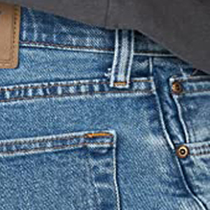 Jeans en denim droit à taille mi-haute pour homme, de haute qualité, personnalisés, style streetwear, bleu délavé, fabrication OEM, design personnalisé - Product Image 6