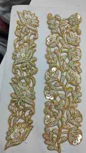 Handmade Embroidered Custom Silk Ribbon Various <b>Embroidery</b> <b>Materials</b> Multi Coloured Options Sequins <b>Embroidery</b> Eco-Friendly 1.5 - Product Image 5