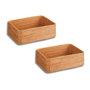 PANIER/PLATEAU en rotin rectangulaire polyvalent en osier du Vietnam Rangement de jouets, de serviettes ou de livres tissé à la main pour une utilisation polyvalente Décoration intérieure - Product Image 1