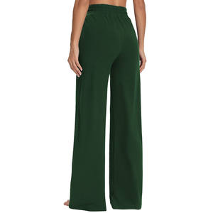 กางเกงวอร์มขาบานทรงตรงสีพื้นพร้อมเชือกผูกเอว รุ่นหนาพิเศษ ปี 2026 รับทำโลโก้ตามสั่ง (OEM) สำหรับฤดูหนาว - Product Image 2