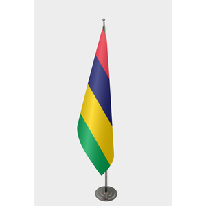 Bandera Oficial de Mauricio para Interiores, Bandera de Escritorio Personalizada para Exhibición Automotriz, Impresión Digital, Nailon, Seda, Plástico, Poliéster, Aluminio - Product Image 1