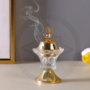SHREE RADHEY Metal Incense Burner Eco-friendly Handcrafted Decorative <b>Gift</b> for <b>Eid</b> with Indian Sandalwood Scent - Product Image 1