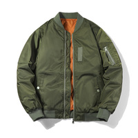 Veste bomber MA-1 personnalisée en nylon imperméable unisexe, coupe-vent noir personnalisé