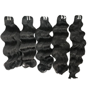 ผมดิบแบบหยักศกธรรมชาติแบบ100% สำหรับต่อผม B1สี100กรัมมัดทุกสีที่เหมาะสม - Product Image 1