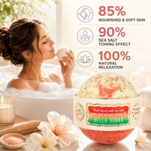 Bomba de Baño Bella Donna Bloom Spa Fizzer 180g, Premium, Hecha a Mano, con Sal Marina y Vitamina E, Hidratante, para el Cuidado del Baño, OEM ODM, Relajación Spa - Product Image 2