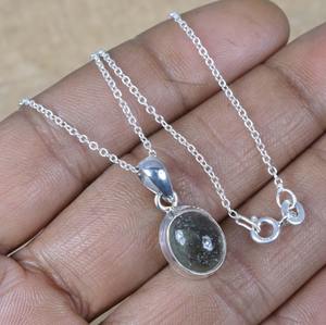 925 pendentif classique pour femme en argent sterling massif Style Boho fait à la main pierre précieuse Tourmaline plaqué rhodium cadeau - Product Image 3