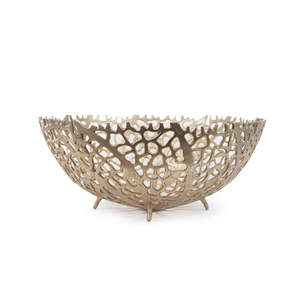 Tazón marino moderno hecho a mano cuencos decorativos de aluminio para el hogar, restaurante, decoración de hotel por WB INC INDIA (Grande) - Product Image 1