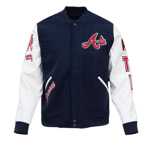 High Street College Varsity Jacket Atlanta Brave USA Varsity Jacket Baseball Varsity Letterman Jacket Lana/cuero - Product Image 4
