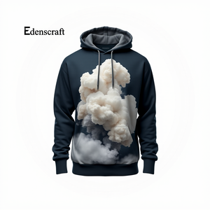 Sweat à capuche décontracté pour homme, imprimé, écologique, personnalisable, léger, élégant, vêtement d'hiver, tissu durable, mélange de coton doux - Product Image 5