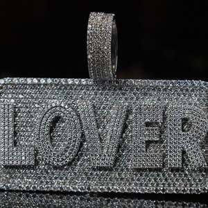 Collar Hip Hop de Venta Caliente, Lujoso y Personalizado, Plata de Ley 925 con Diamante Moissanita de Corte Redondo - Product Image 1