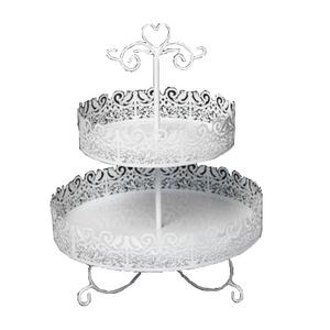 Soporte de pastel de metal chapado en oro de diseño real Soporte de pastel de fiesta de boda moderno redondeado de la mejor calidad - Product Image 3