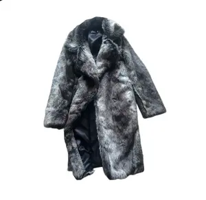 2023 Top Selling Men Faux Fur Coat Overcoat Mens Winter Warm Thicker Long Jacket Parka Outwear Us Made in Pakistan