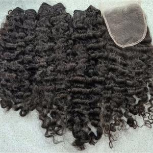 Paquets de cheveux vierges à cuticules alignées de style birman bouclé élégant - Product Image 3