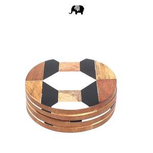 <b>Wood</b> Marble Coaster Customized Marble Insulated Coasters Best Quality Table Decorations Item Marble Coaster - Product Image 5