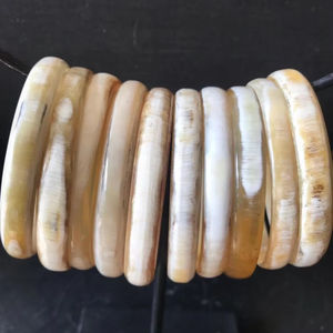 Bracelets en corne de buffle de qualité supérieure, style classique, artisanat animal naturel, étanches, polis, bracelets en corne foncée, cadeaux de mariage - Product Image 2