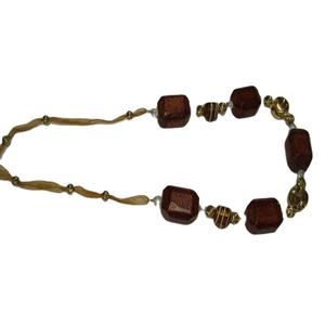 Wholesale New Personality Fashion Colorful <b>Necklace</b> with Rectangle Pendant Gold Plated Stainless Steel Brass for Personal Style - Product Image 3