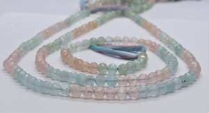 Perles rondes à facettes en aigue-marine naturelle de conception de luxe avec des perles multicolores pour la fabrication de bijoux - Product Image 4